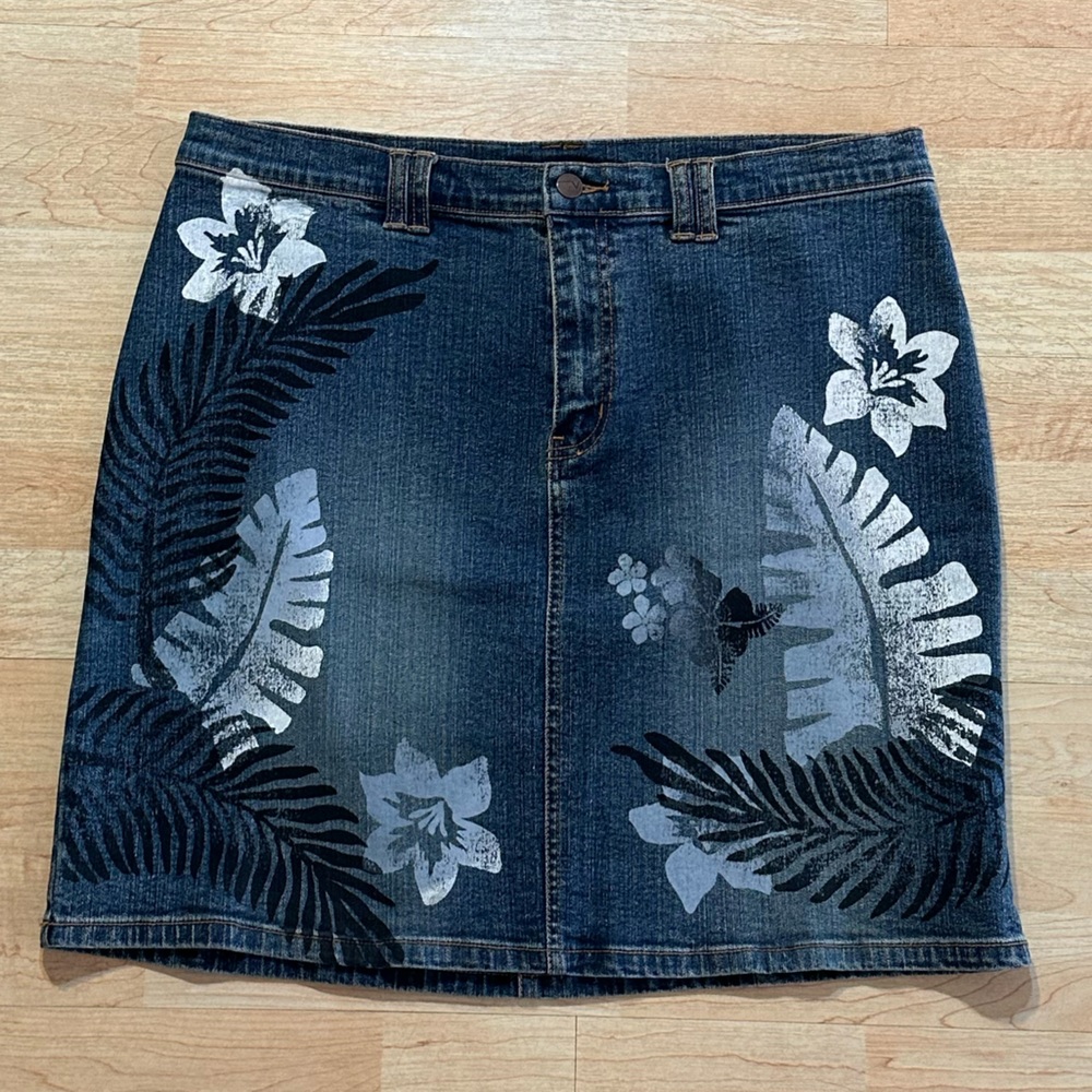 *Women’s Venezia Denim Mini Skirt Sz 16 - Picture 2 of 4